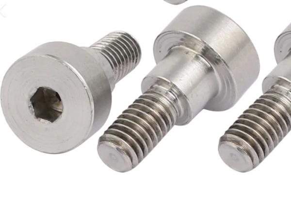 Stainless Steel 304 Shoulder Bolt Metric M10x30 Zinc Plating White Automotive Assembly