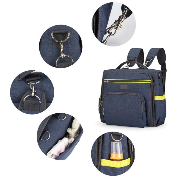 Amazing design multi-function waterproof baby diaper bag backpack