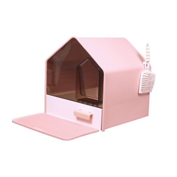 Odor Proof Modern Kitty Litter Box Splash Proof Oversized Litter Box