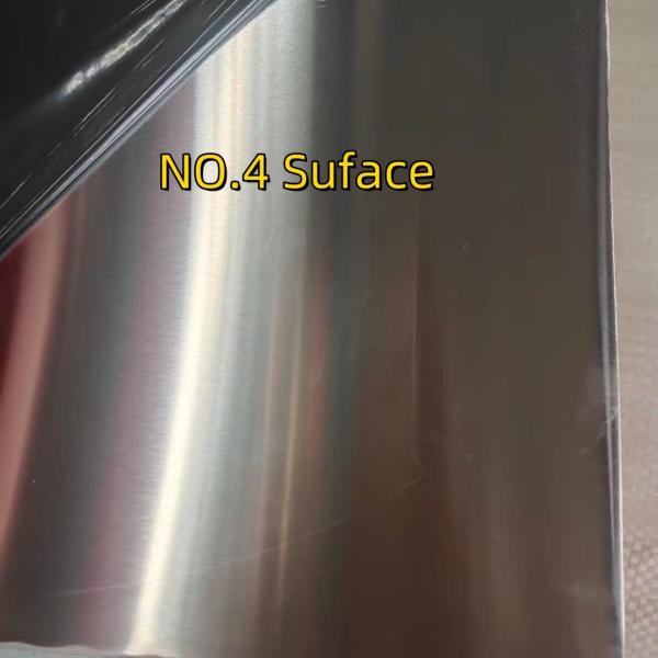 Folha de aço inoxidável 304 laminada a frio de 1,2-4,0 mm, n.o 4 HL, acabamento escovado com filme de PVC