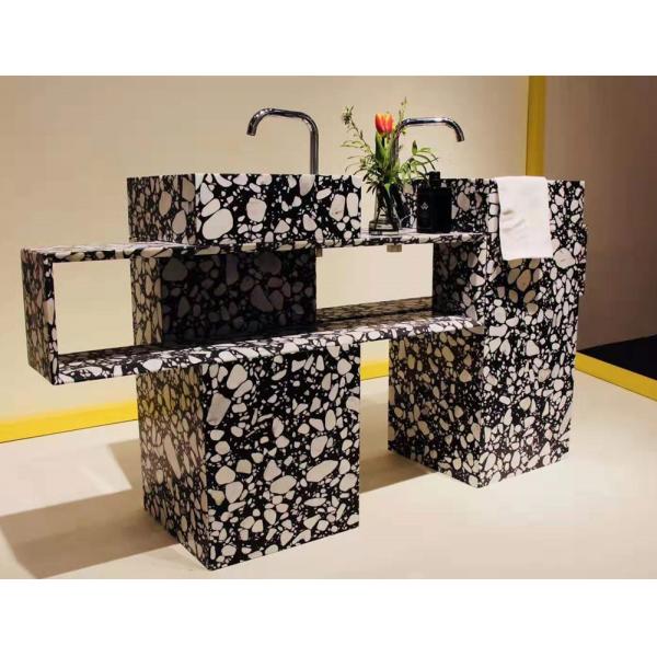 Low water Absorption Flamed Terrazzo Tiles 600x600mm 300x600mm used indoor outdoor
