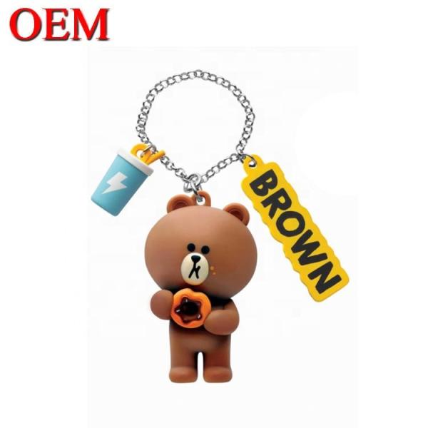 OEM Customized  Plastic PVC  Pretty Cartoon Figure Action keychain toy