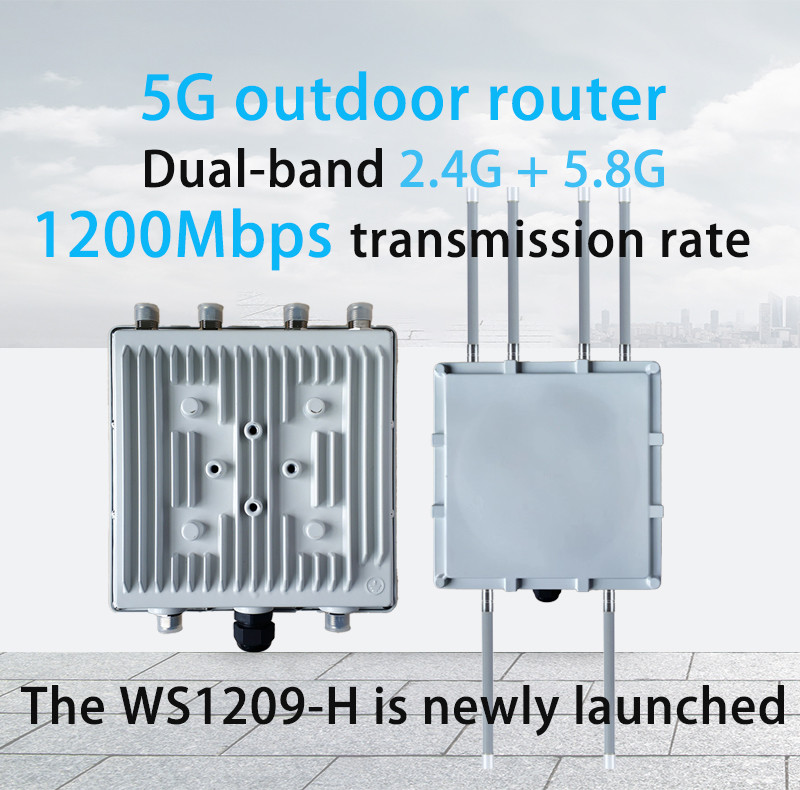 маршрутизатор 5g IP66 двойного диапазона 1200Mbps на открытом воздухе делает 256MB водостойким DDR3