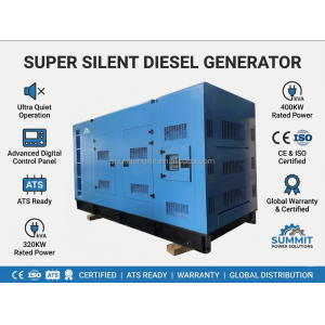 perkins 400kva 500kva Silent Type Diesel Generators Stamford Alternator Generator with 24V DC Electric Start ATS for Sale