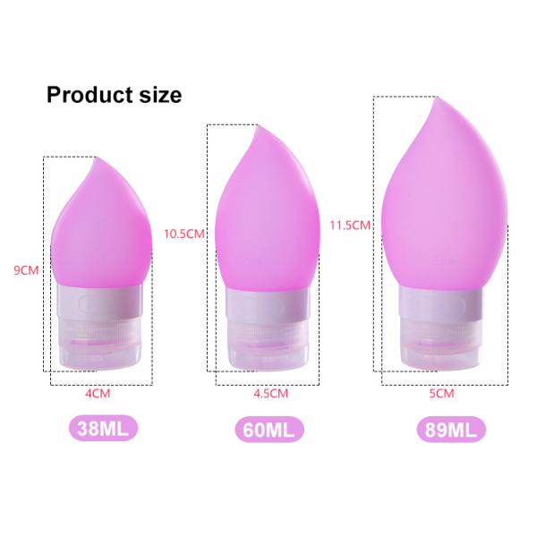 бутылки шампуня перемещения силикона доказательства утечки 60ml Squeezable