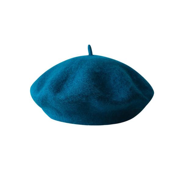OEM Embroidery Logo Multicolored Wool Beret Hat For Adults