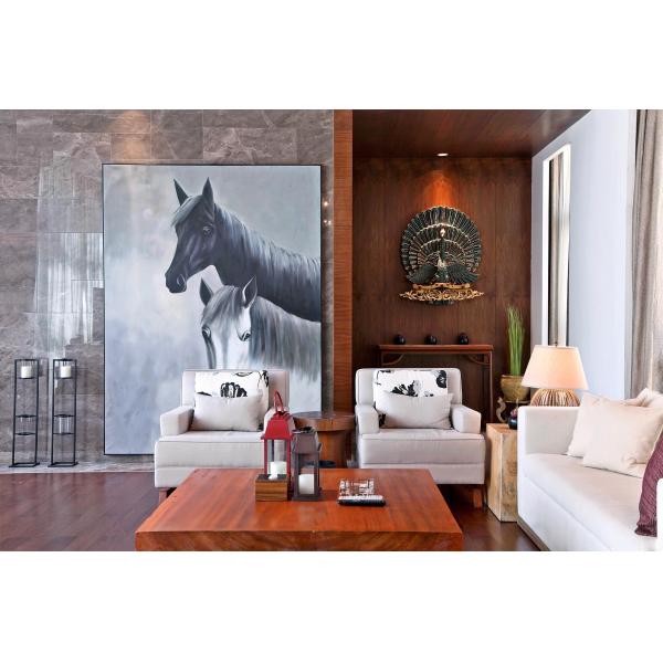Customized Modern Hotel Bedroom Furniture / Bedroom Suites Solid Wood Material