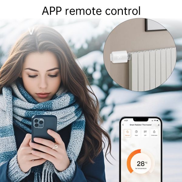 SIXWGH Tuya Zigbee 3.0 TRVL Smart Thermostat OLED Radiator Actuator Valve Programmable Temperature Controller Android Flip Home