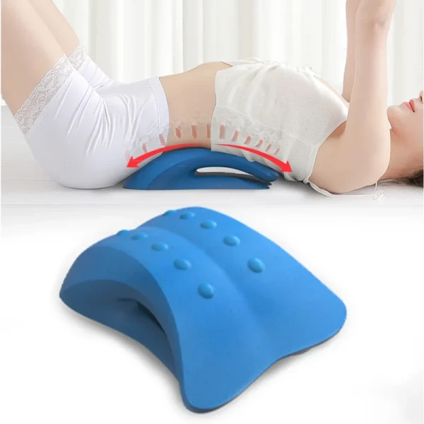 Home Therapy Back Pain Relief Traction Pillow Lumbar Traction Back Stretcher With Cushion