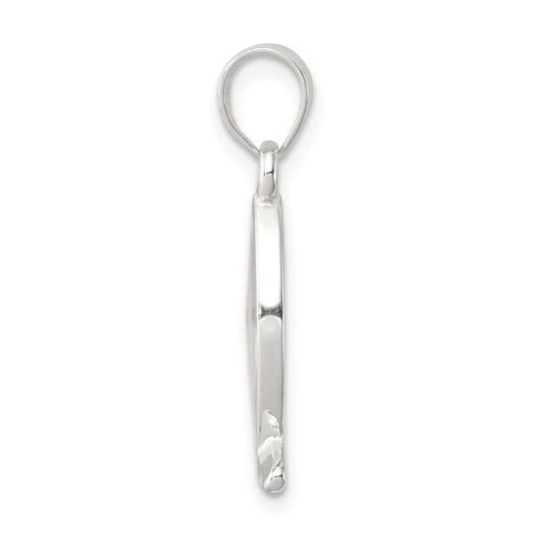 Carat in Karats Sterling Silver Polished Finish Enameled With Mustard Seed Ichthus Fish Charm Pendant