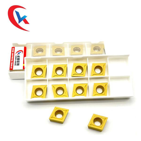 CCMT120404 Tungsten Carbide Inserts Special Chemical Coating For Steel Parts