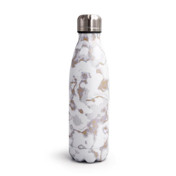 Gym Double Walled Stainless Steel Marble Water Bottles 350ml 500ml 750ml 1000ml