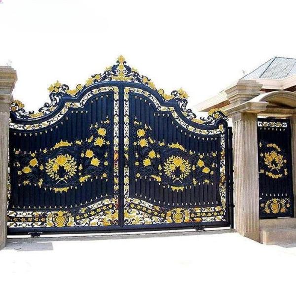 Роскошные старинные конструкции труб из кованого железа Главные ворота для домашнего сада или на улице