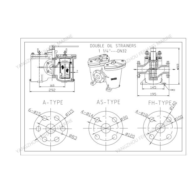 Filtro de aceite doble para el modelo del mercado del separador de aceite: Filtro de aceite del doble de AS4032-0.25/0.16 CB/T425-94