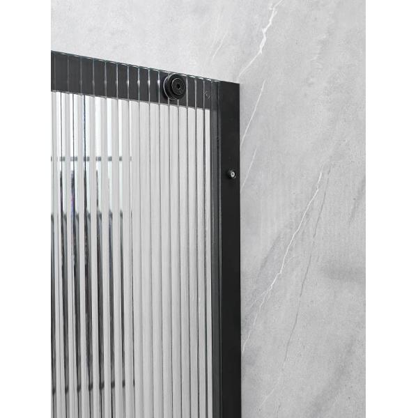 6mm Narrow Reeded Glass With Alum Frame For Modern And Stylish Bathroom