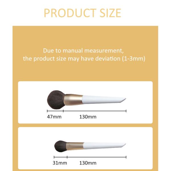 Custom Logo White Luxury Makeup Brush , Super Dense Powder Foundation Brush