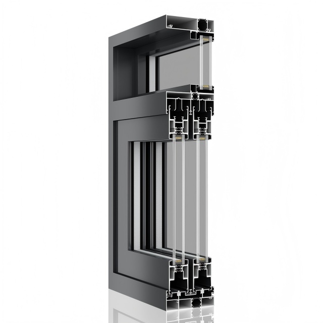Thermal Insulation Double Sliding Aluminium Doors Exterior Aluminum Patio Doors