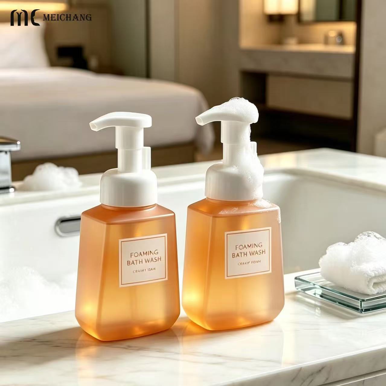 280ml PE Foaming Pump Bottle for Personal Care and Household Cleaning（MC-1807）