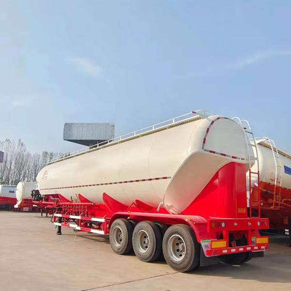 China Factory Cement Bulker Trailer 4 Alex 45cbm Powder Bulk Cement Tanker Truck Transporter Cement Tank