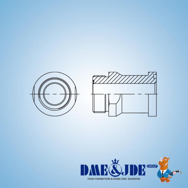 Straight ORFS Male UNF to SAE Code 61 Slip Flange Hydraulic Adapter DAOF51334