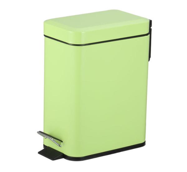 White Indoor Trash Can 5L Foot Operated Garbage Bins  Ash Container