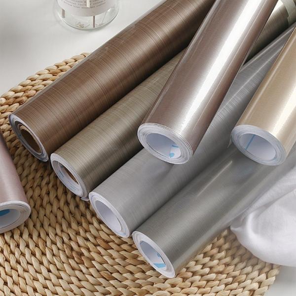 metallic film Self Adhesive Wallpaper Roll Modern Design Style and Durability