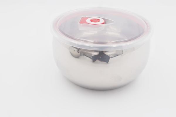 3 pcs Small size Kitchenware stainless steel storage container set round shape food preservation box