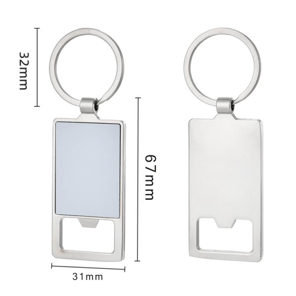 Blank Metal Sublimation Bottle Opener With Keychain DIY Sublimation Blank Keyring