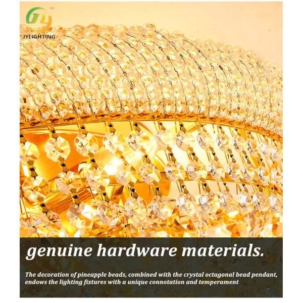 JYLighting Luxury Large LED Chandelier Contemporary Magnificent Crystal Pendant Light for Home and Restaurant