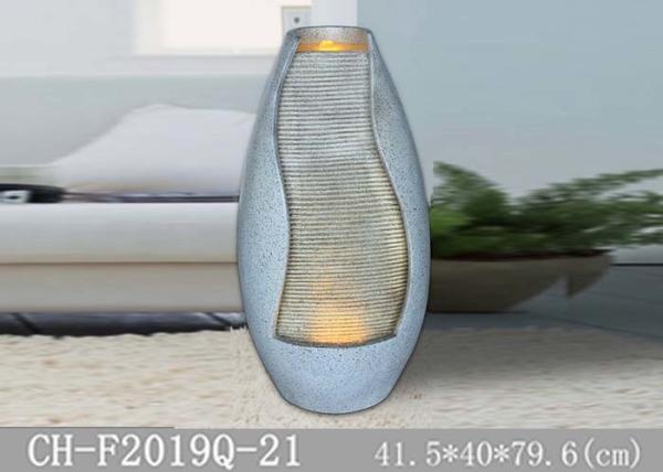 Garden Fiberglass Warm Led Water Fountain HandMade Processing