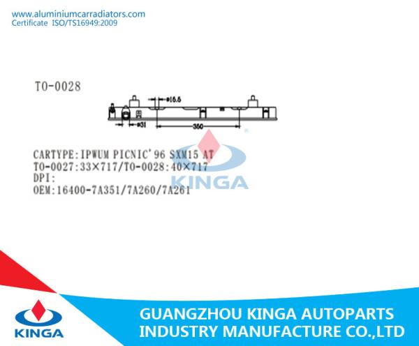 OEM 16400-7A351/7A260/7A261Radiator Plastic Tank For TOYOTA IPSUM PICNIC'96 SXM15