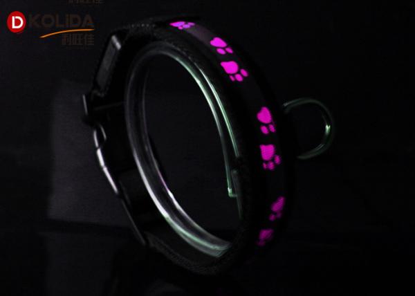 Reflective USB Rechargeable LED Dog Collar For Small / Medium Dog Cat Collar