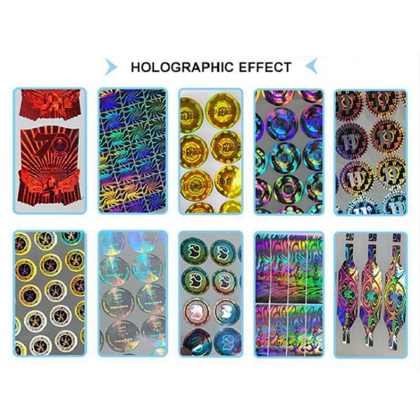 Custom Printed Holographic PVC Label Sticker Vinyl Logo Labels