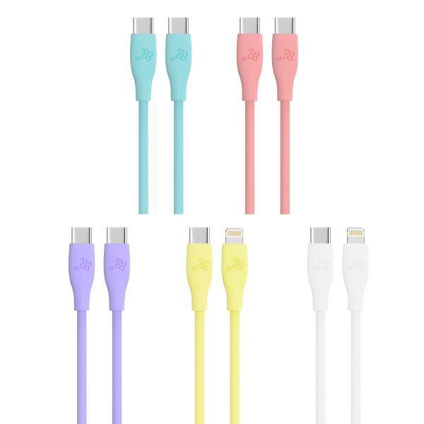 1m Cable de carga de silicona inquebrantable Conectores reforzados Diseño anti-ray Soporte OEM personalizado