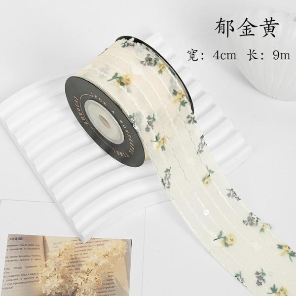 Цветочная печатная персонализированная лента 4 см