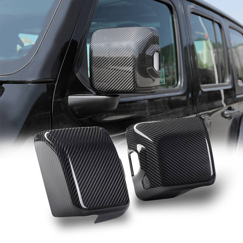 Dry Carbon Fiber Rearview Mirror for JEEP Wrangler JK Accessories Jeep JL JT Gladiator Sahara Rubicon 4x4 Accessories Offroad