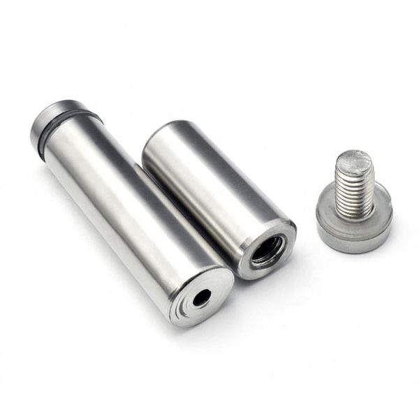 Custom Stainless Steel Hollow Solid Sign Standoff 19x25mm For Advertisement