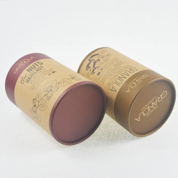 White Cardboard Dried Fruit SGS Kraft Tube Packaging