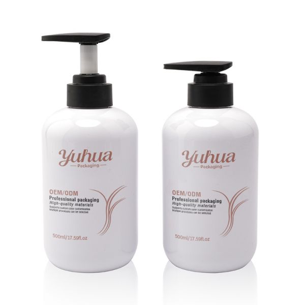 500ml Round PET cosmetic bottle made from recyclable material supporting sustainable packaging initiatives in cosmetics