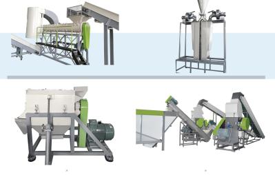 500kg/Hr PET Flakes Pelletizing Machine Automatic Pelletizing Recycling Machine With SSP System