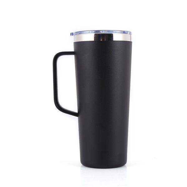 24oz Stainless Steel Insulated Coffee Mugs With Handles Keep Beverage Hot & Cold