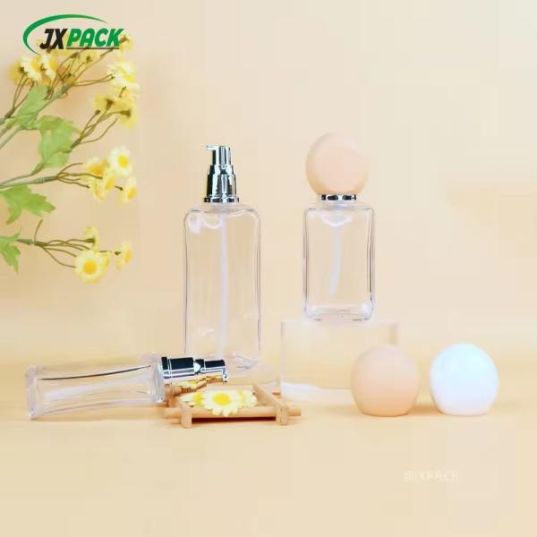 100ml 150ml PETG Flat Square Bottle Solid Pink Shampoo Lotion Bottle With Screen Printing