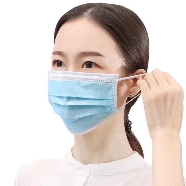 3 Ply Disposable Face Mask , Anti Allergic Earloop Medical Mask Non Toxic