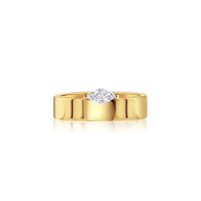 925 Sterling Silver Marquise Cut Diamond White CZ Anéis de empilhamento para meninas Joias