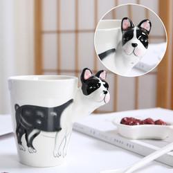 Customized Cute Ceramic Coffee Mugs 3d Animal Pattern For Gift