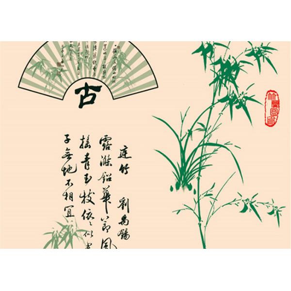 Китайские старые обои поэзии и картины бамбука современные съемные, 0.53*10М