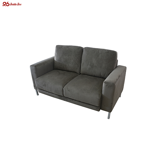 Minimalist Design Linen Fabric 2 Seater Cushion Sofa Apartment Furniture