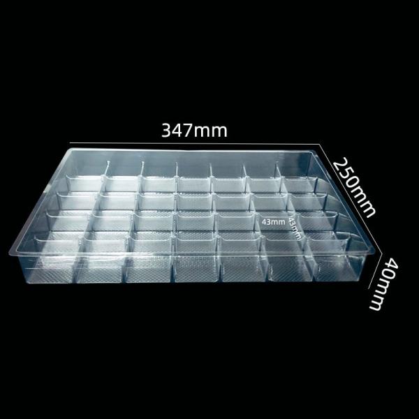 Custom 35-Cavity Ice Cube Tray Blister Tray Food Grade PET Freezer Safe Down to -18°C