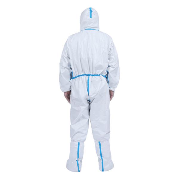 Eco Friendly Material Medical Coverall Suit , Disposable Chemical Suit Customized Logo