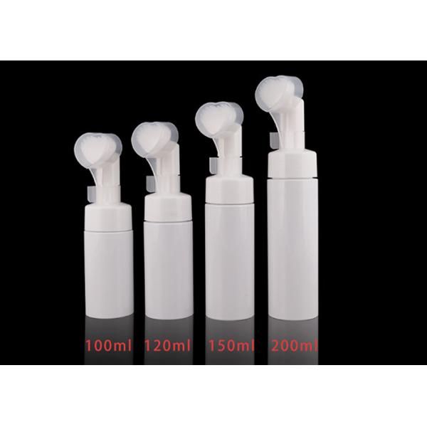 Face Clean 200ml White Plastic Foam Bottle With Heart Shaped Brush